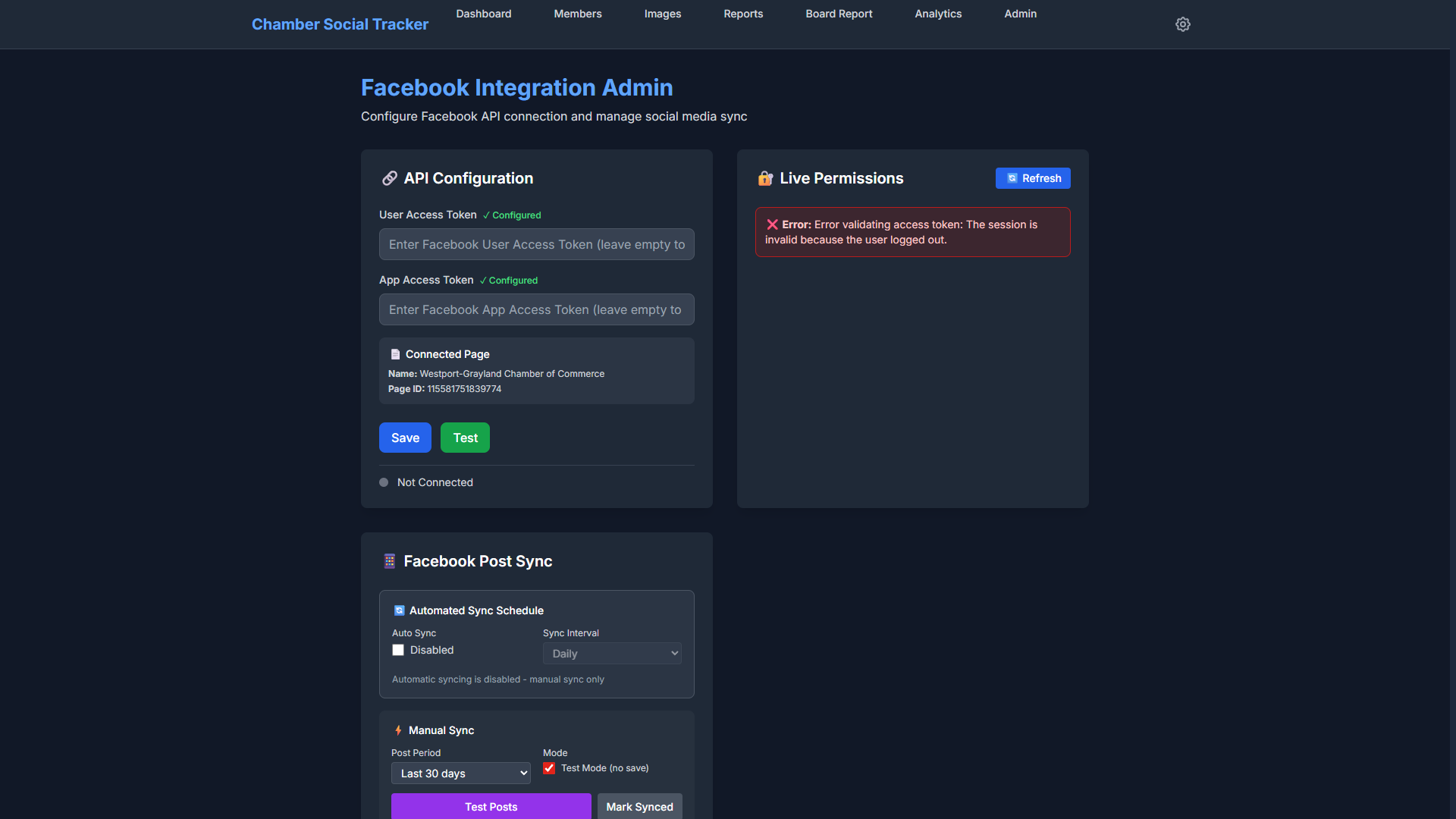 Admin panel showing queue configuration and automation settings